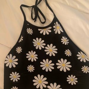 Floral print halter top